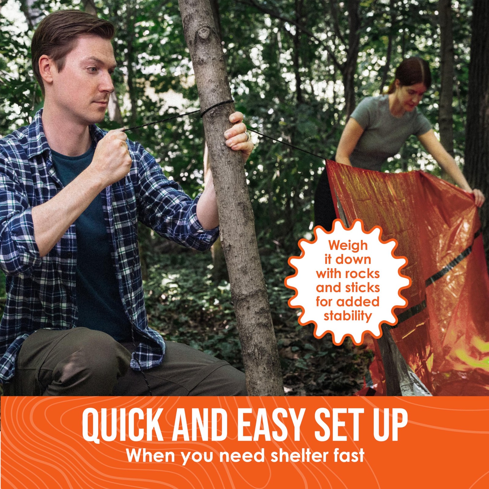 Go Time Gear Ultralight Survival Tent – Heat Retention 2 Pack, Green