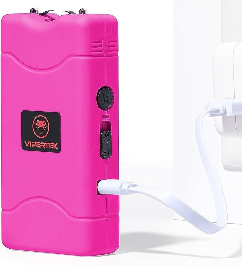 VIPERTEK Stun Gun + Pepper Spray – Self Defense Combo – Rechargeable