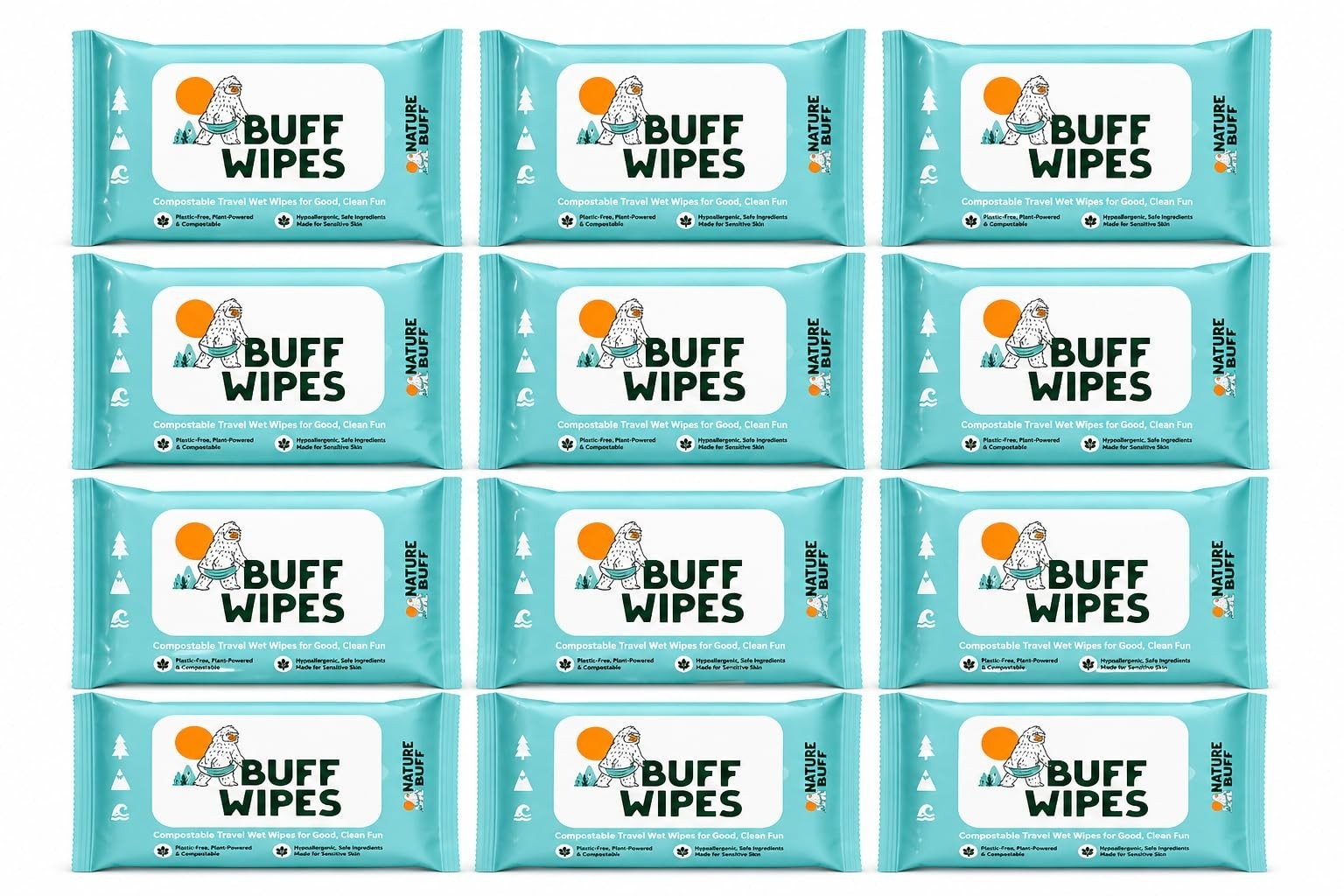 Unscented Full Body Camping Wet Wipes 8×8 Inch – Travel Hygiene Wipes, Pack of 1