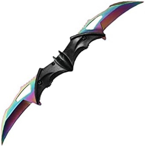 Color Bat Model Foldable Outdoor Survival Blade Camping Defense Tool