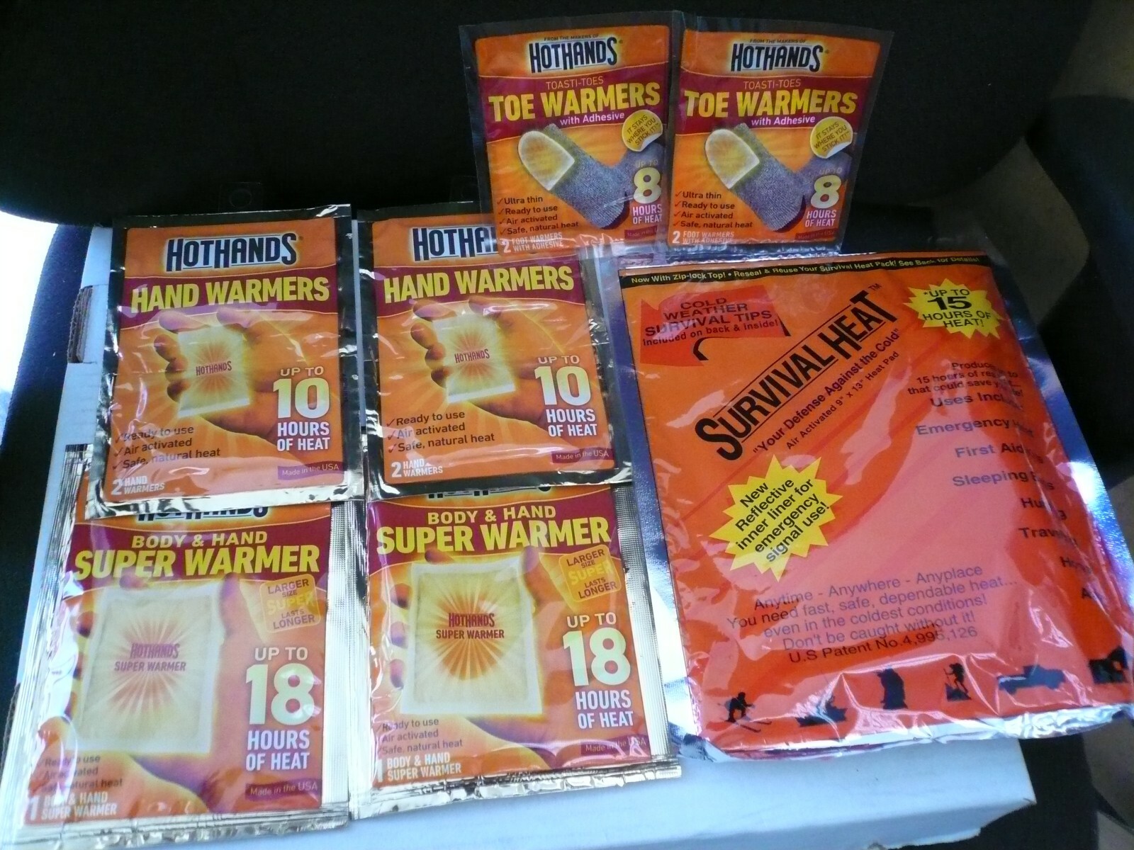 Lot of 18 Cold Weather Hand and Foot Warmer Survival Readiness Kits HMCWS12