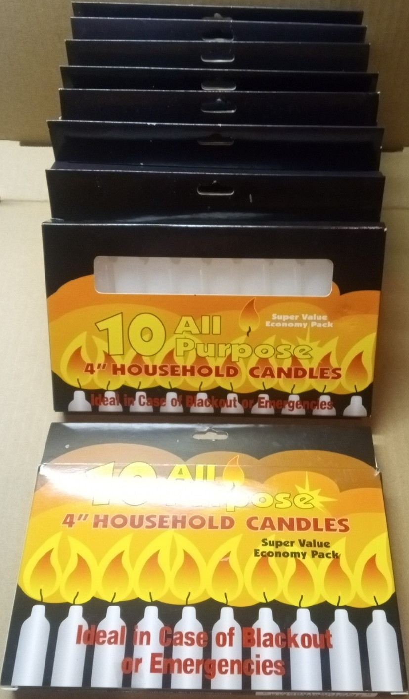 (Bundle Of 8) 10-Pack’s Emergency Stick Candles