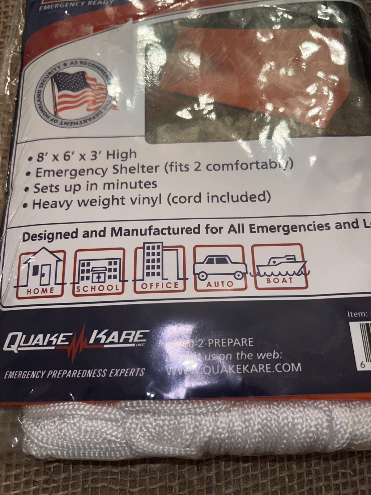 ** LOT OF 2** ER Emergency Ready 3E Portable Tube Tent