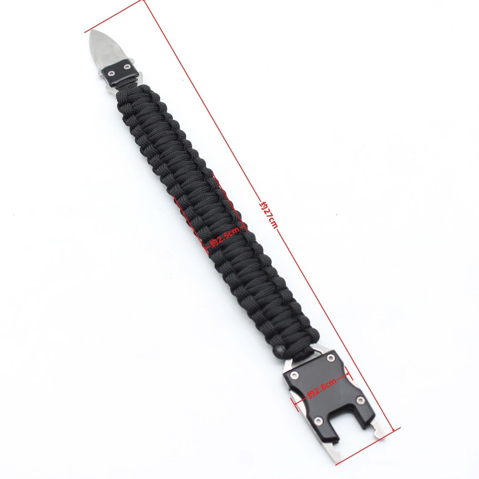 2 Pack Army Green Camo Survival Gear Parachute Cord Tactical Knife Bracelet
