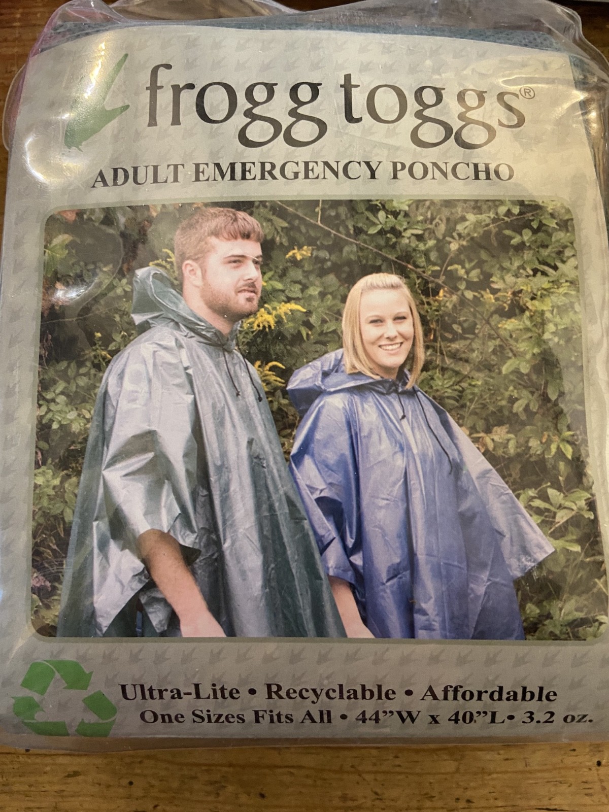 Frogg Toggs Purple Adult Green Ultra Lite “One Size Fits All” 44″W x 40″L NEW