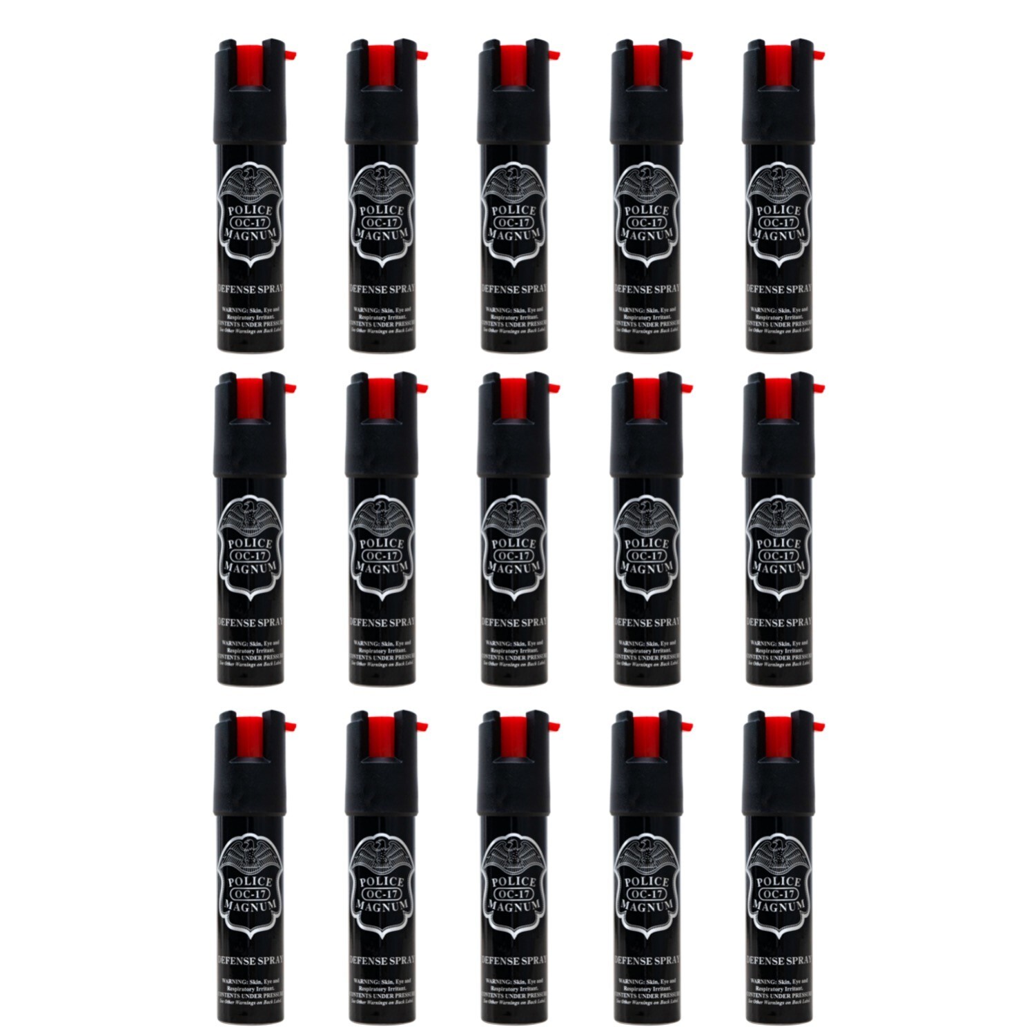 15 Police Magnum bulk Pepper Spray pack .75oz Stream Self Defense Security