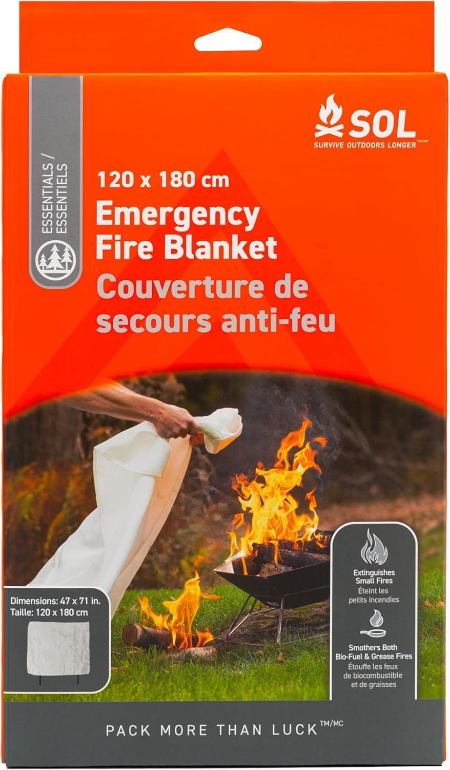 S.O.L. Survive Outdoors Longer Emergency Fire Safe Fire Blanket
