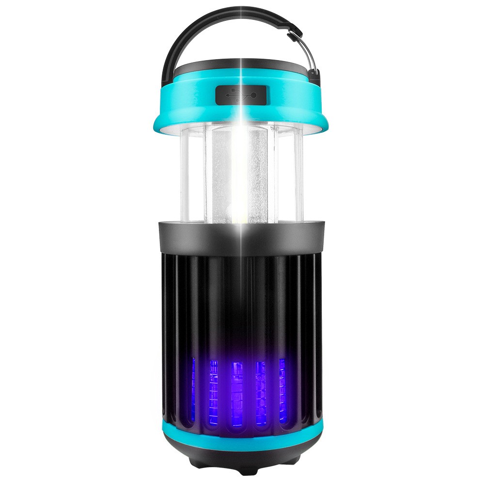 Solar LED Electric Shock Mosquito Killer Lamp Outdoor Waterproof USB Rechargeabl