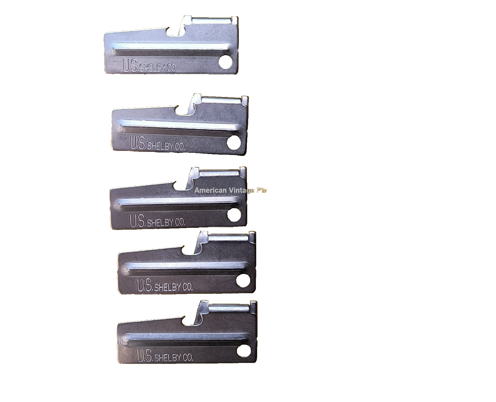 5 Pack Genuine P38 P-38 Can Opener Shelby Co US Military Army Original Made USA