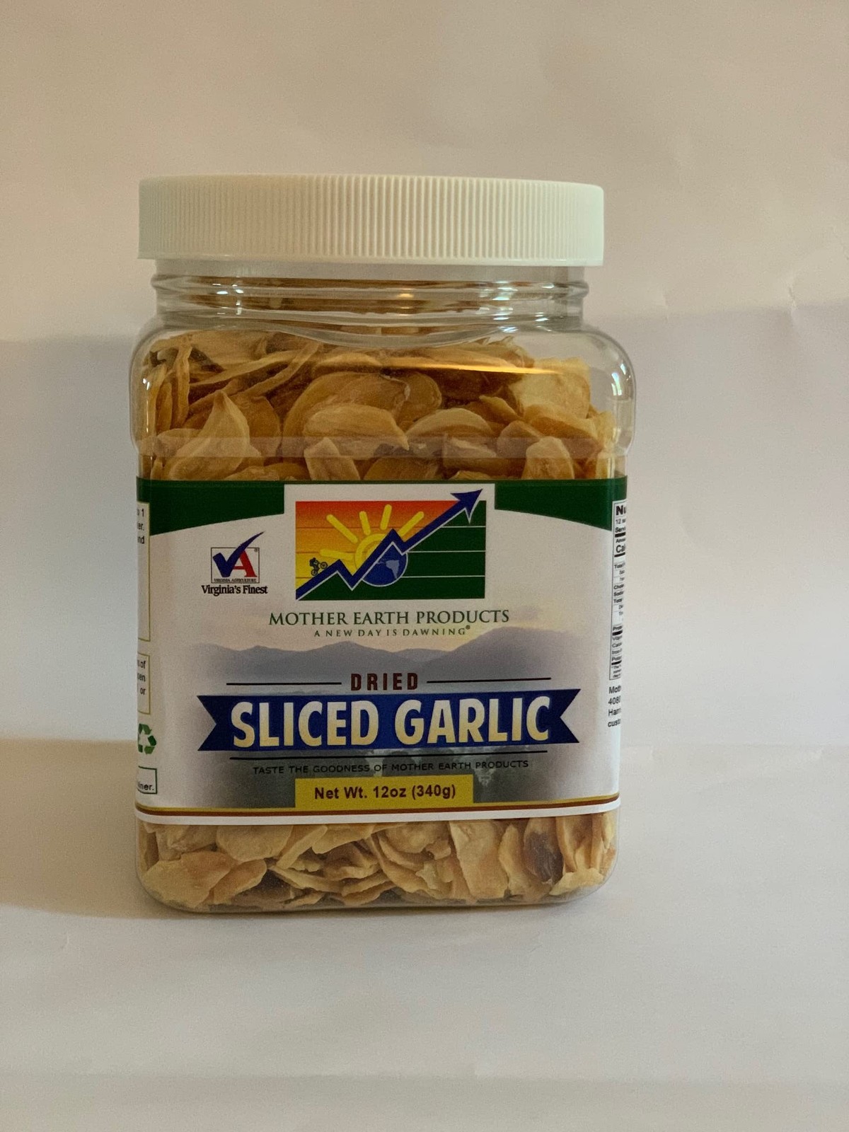 Dried Sliced Garlic Quart Jar, 12 oz. 12 Ounce