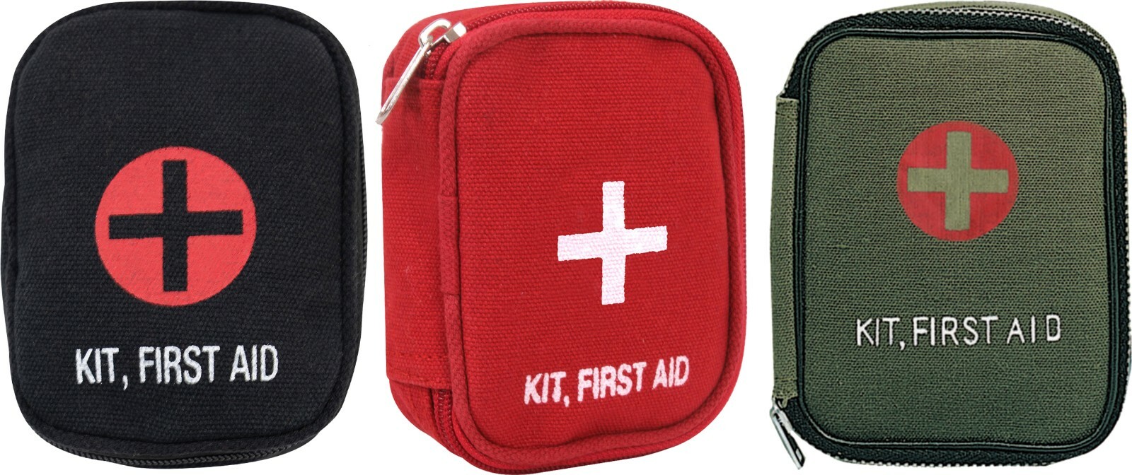 Military Zipper First Aid Kit with Supplies Medical Pouch