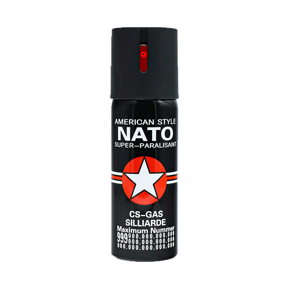 NATO Pepper Spray 2oz Self Defense Security Flip Top Black