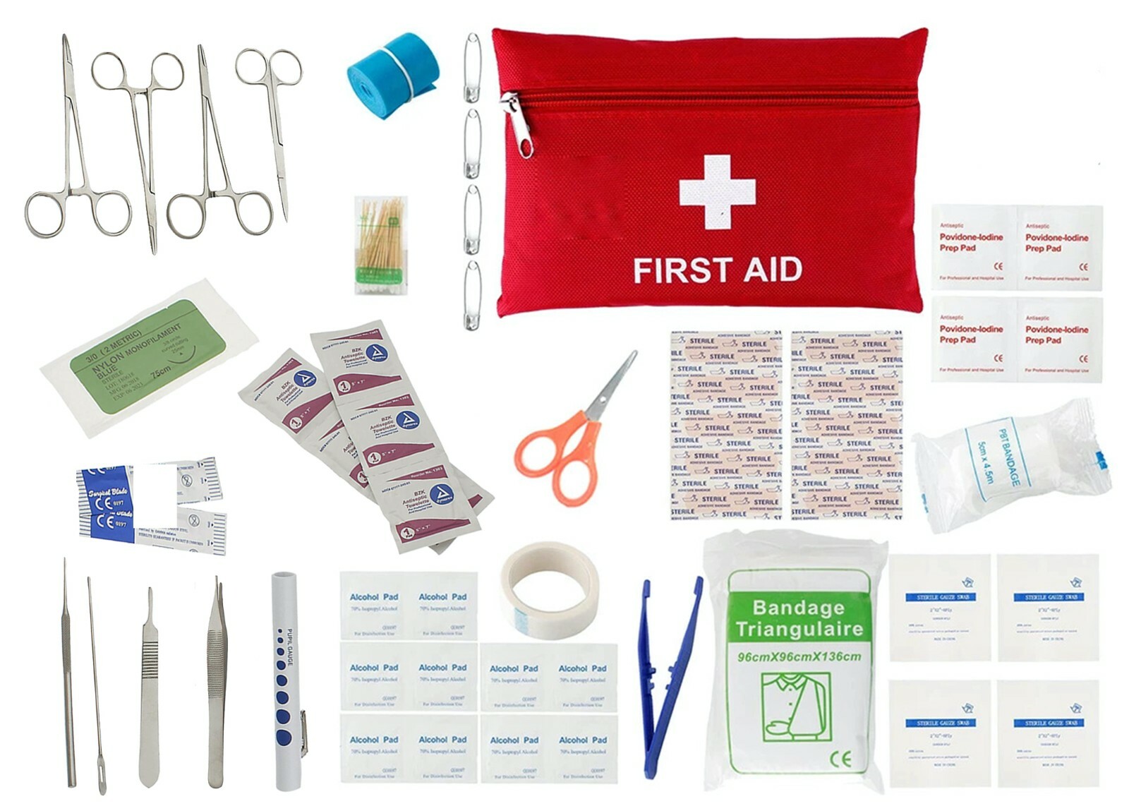 Advanced Surgical Kit BUG OUT BAG SURVIVAL Trauma Medical First Aid
