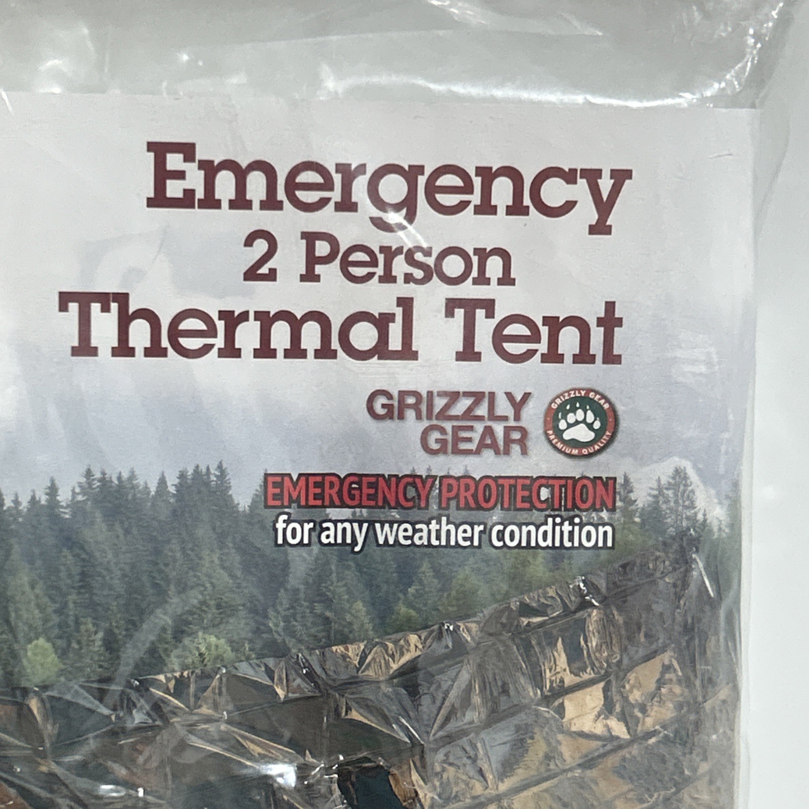 Camerons Emergency Tent 2 Person Thermal Tent Wind Water Proof, Protection NEW