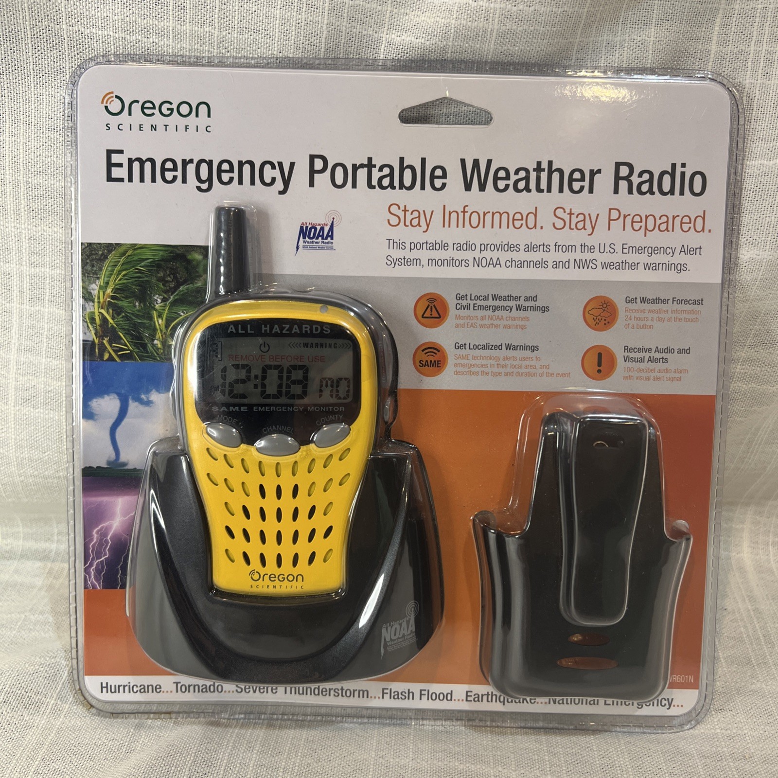 Oregon Scientific Emergency Portable Weather Radio WR601N NOAA All Hazards