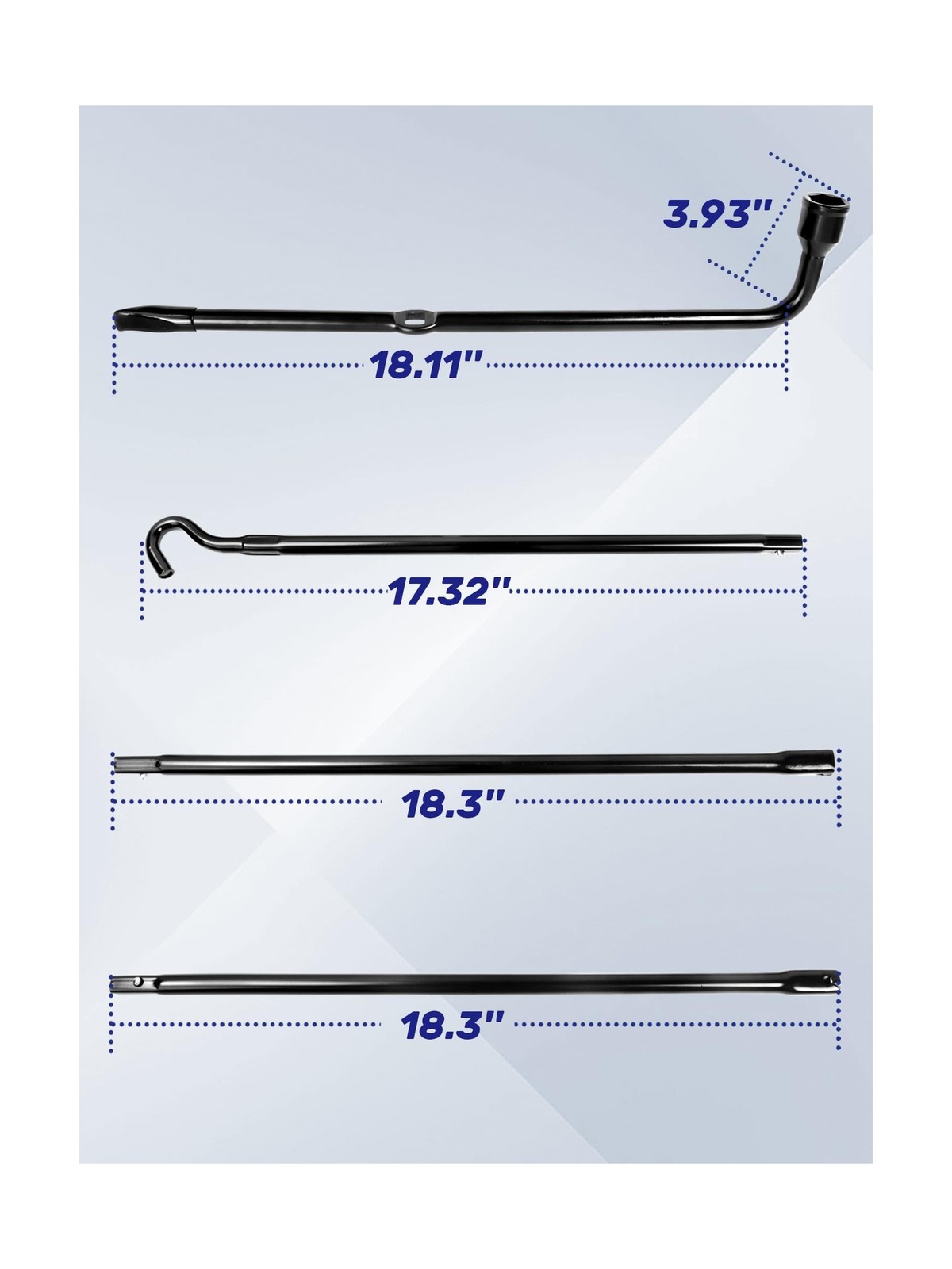 F150 Heavy Duty Spare Tire Tool Kit with Spare Tire Jack Handle and Wheel Lug…