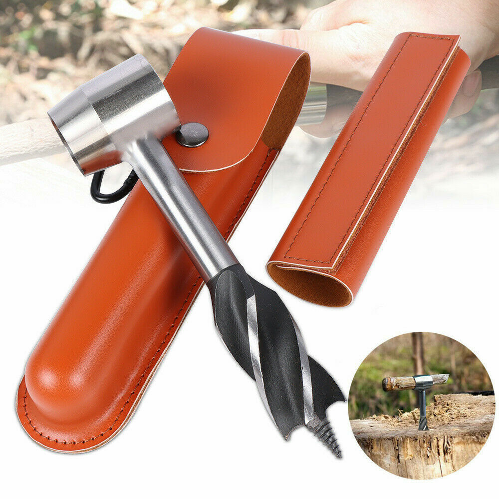 2*Survival Settlers Tool Bushcraft Hand Auger Wrench Scotch Eye Auger Hole Maker