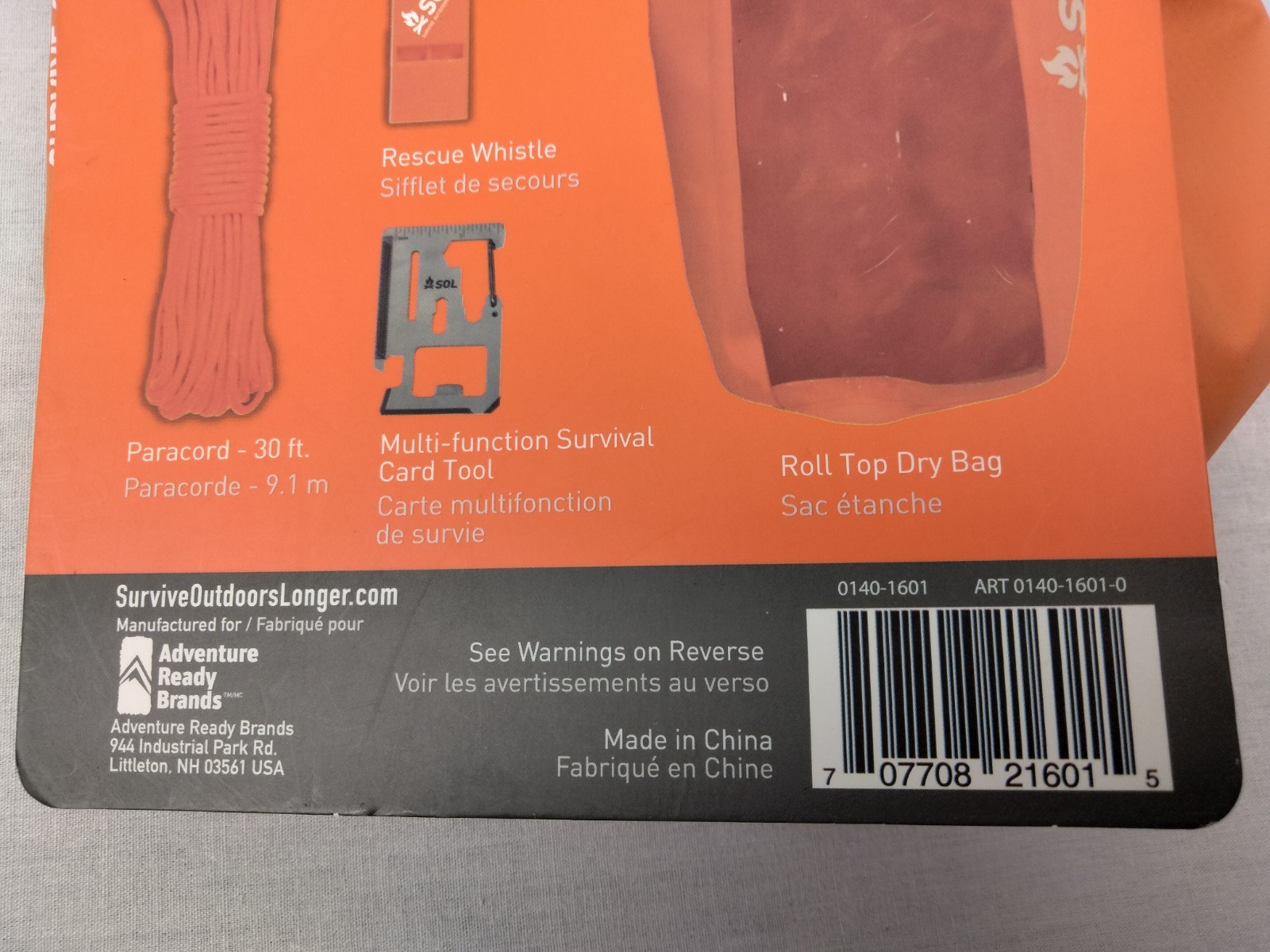 SOL Adventurer 7 pc. Survival Essential Starter Kit Brand New For Hiking & More!