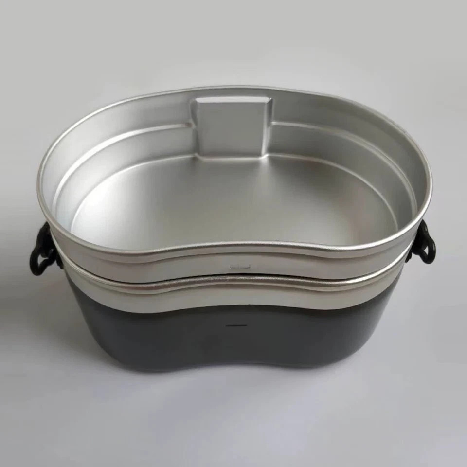 Army Green Outdoor Mess Kit Repro Military Aluminum Camping Hiking Fast Mess Tin