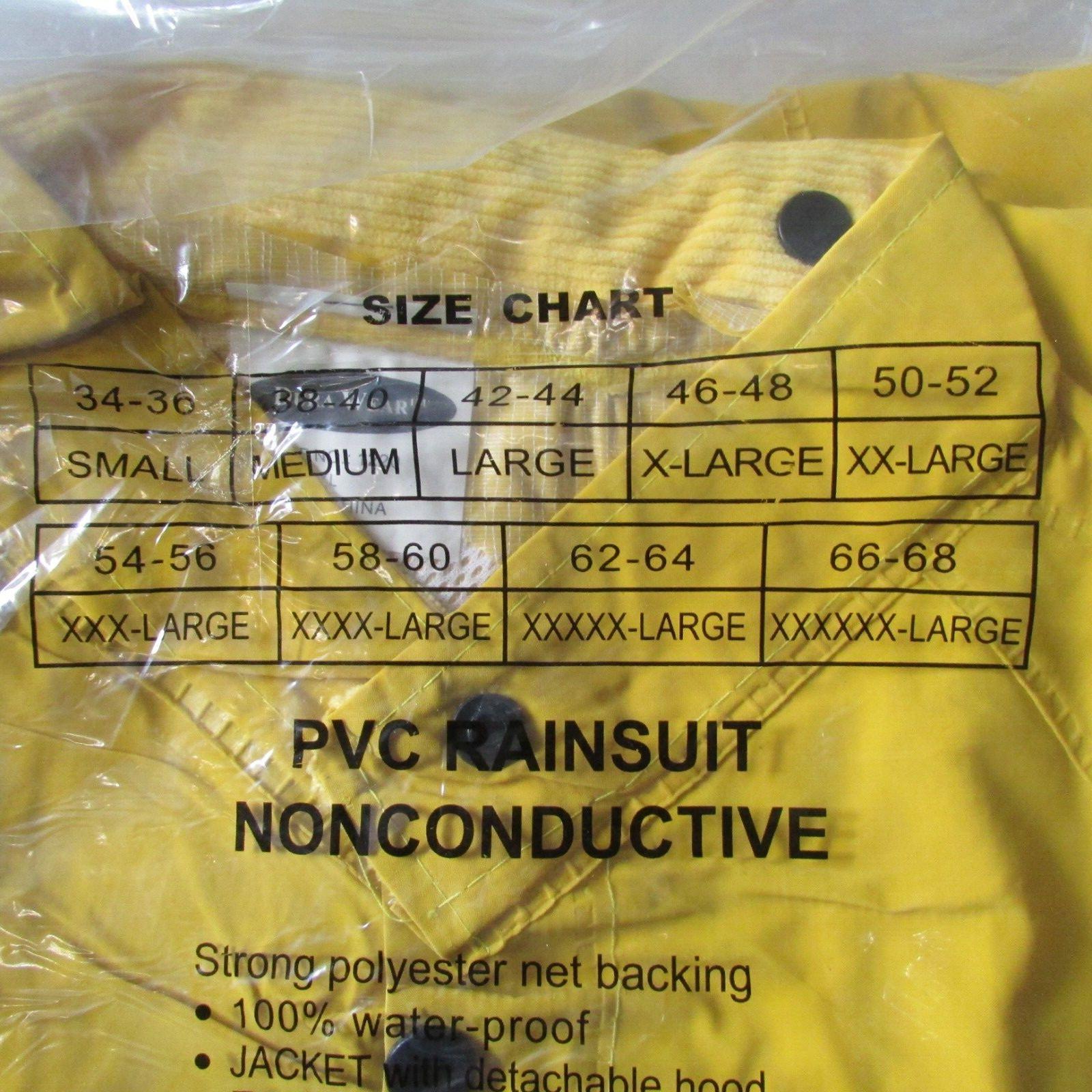 DuraWear PVC Rainsuit – Nonconductive – Yellow – 5XL – Jacket,Pants,Hood (G 42)