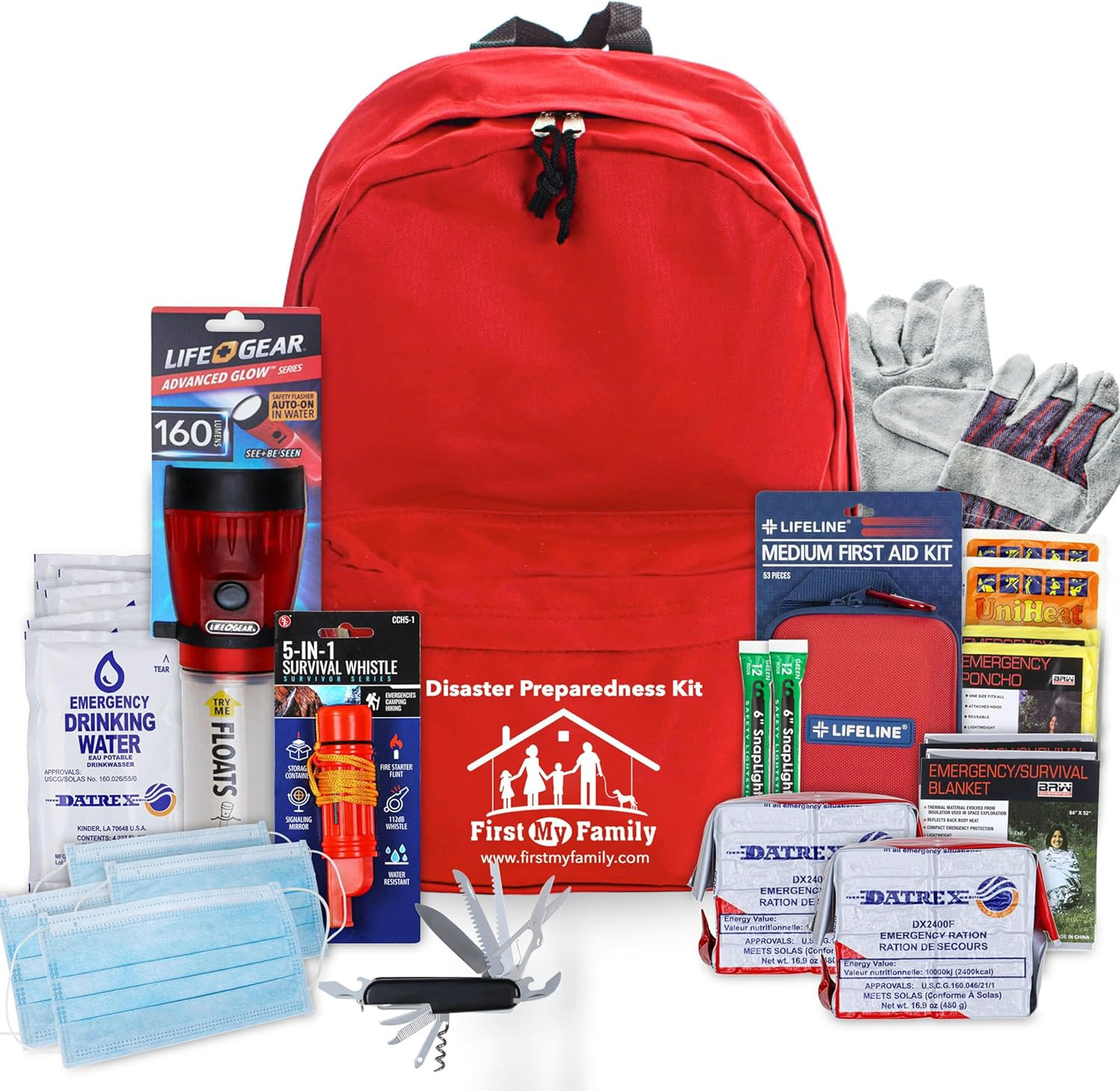 All-In-One Premium 2-Person Emergency Survival Kit