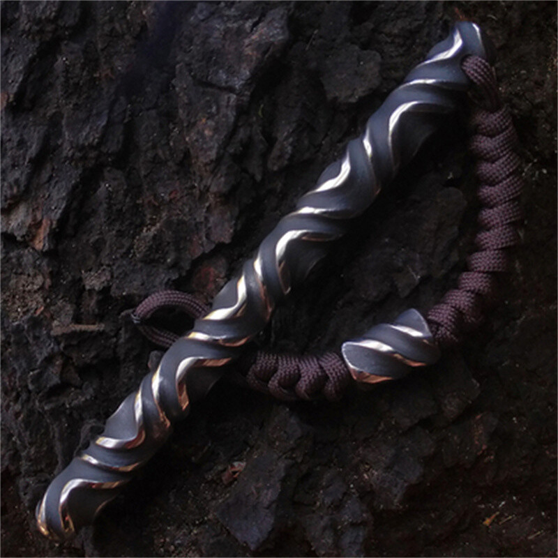 EDC Titanium Alloy Cool Stick Outdoor Play Wand Cuban Rattan Crowbar Equipment