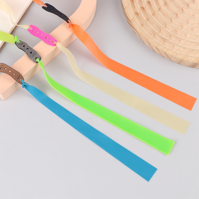 5Pcs 0.5/0.65/0.8/1.0MM Catapult Slingshot Hunting Powerful Flat Rubber Bands