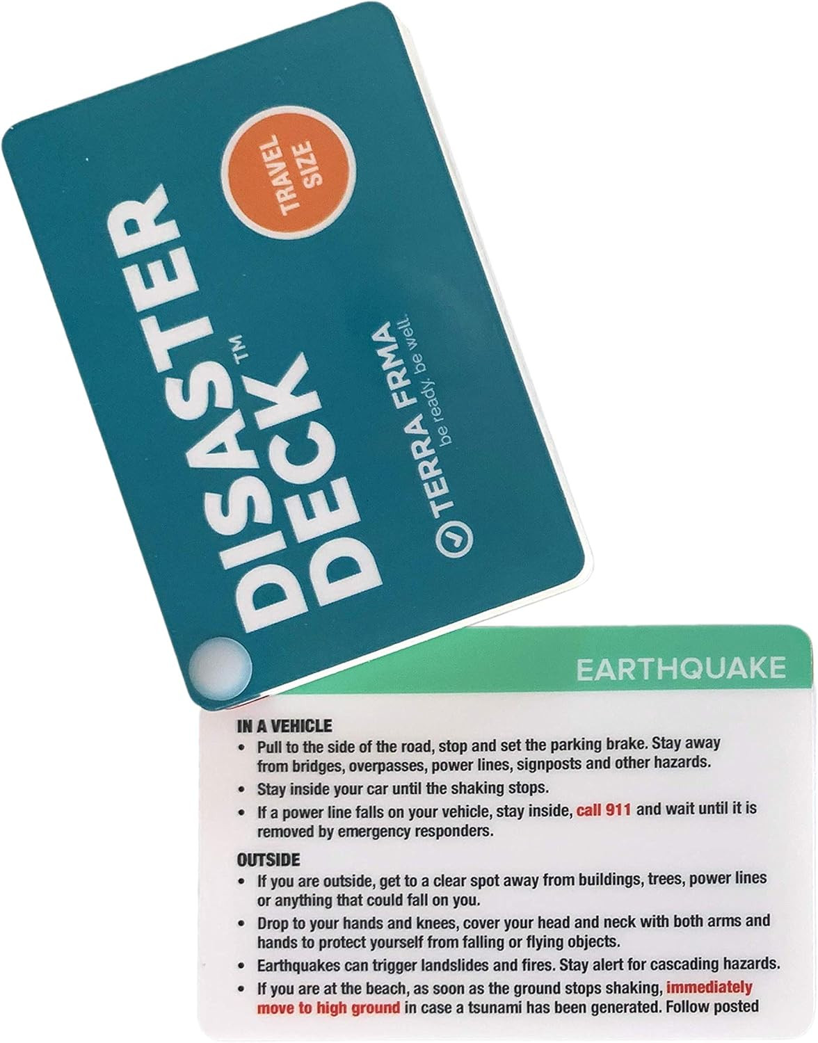 Disaster Deck – Emergency Disaster Survival Preparedness Tool – Waterproof Pocke