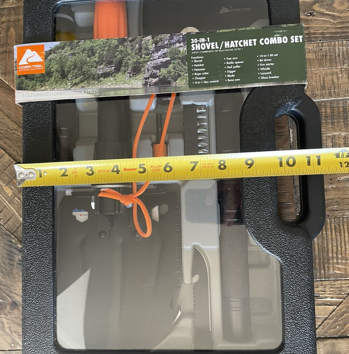 30-in-1 Survival Kit Portable Folding Shovel Multifunctional Camping Tool w/Case