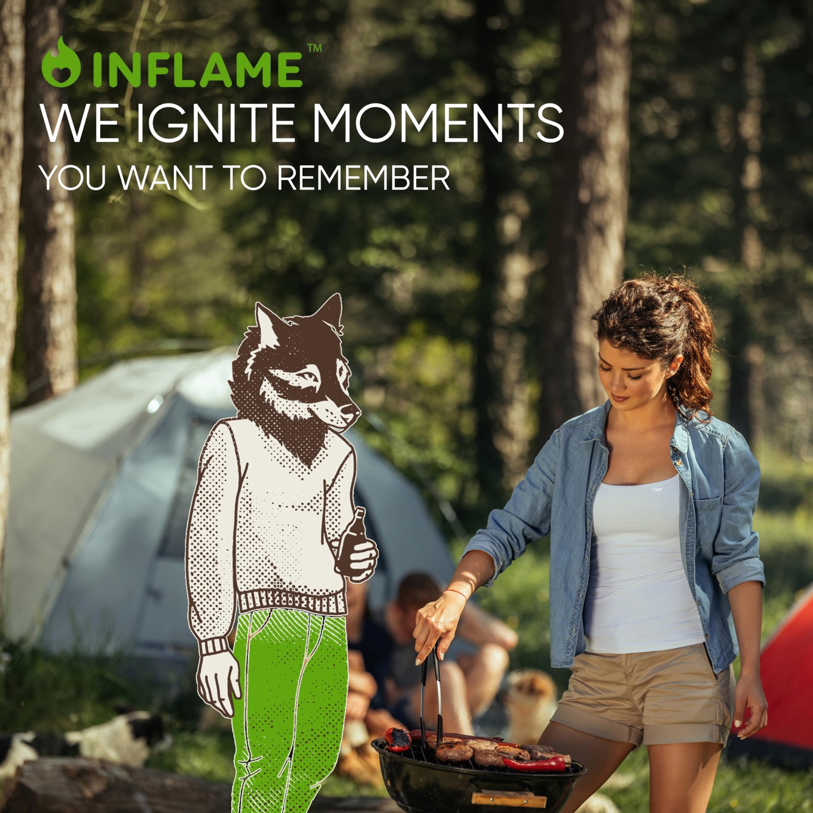 Inflame Fire Starters 130 pcs for Campfires, Grill, 130 pieces