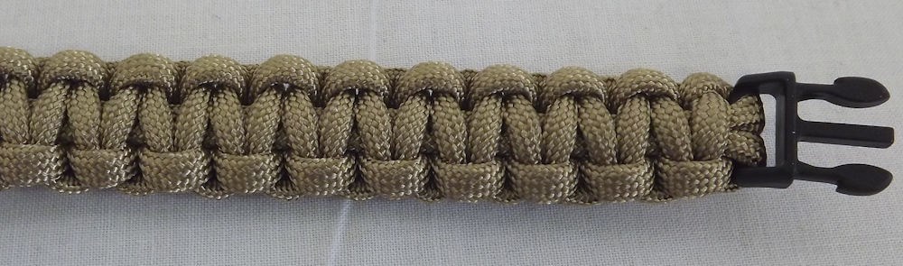 New Paracord Survival LIGHT BROWN Bracelet 9″ Medium Wrist 7 Strands 430 Lbs