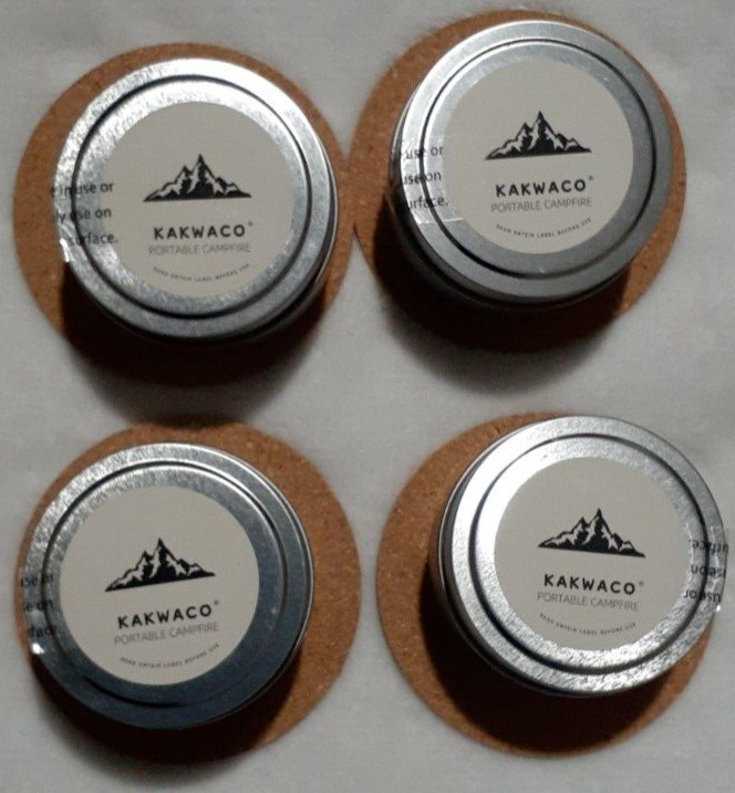 Kakwaco Portable Campfire Kit 4 Pack Cans 3-5 Hours Burning Fire 3.94×2.76 in