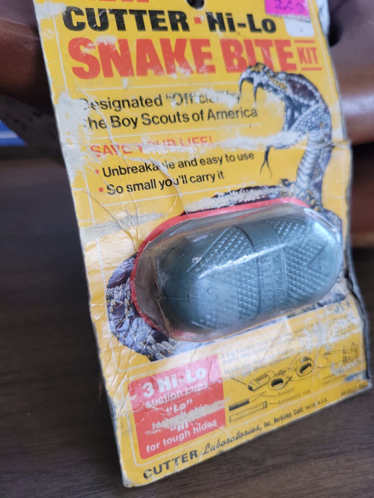 Vintage Hi-Lo Snake Bite Kit by Cutter – Sealed – Worn Package