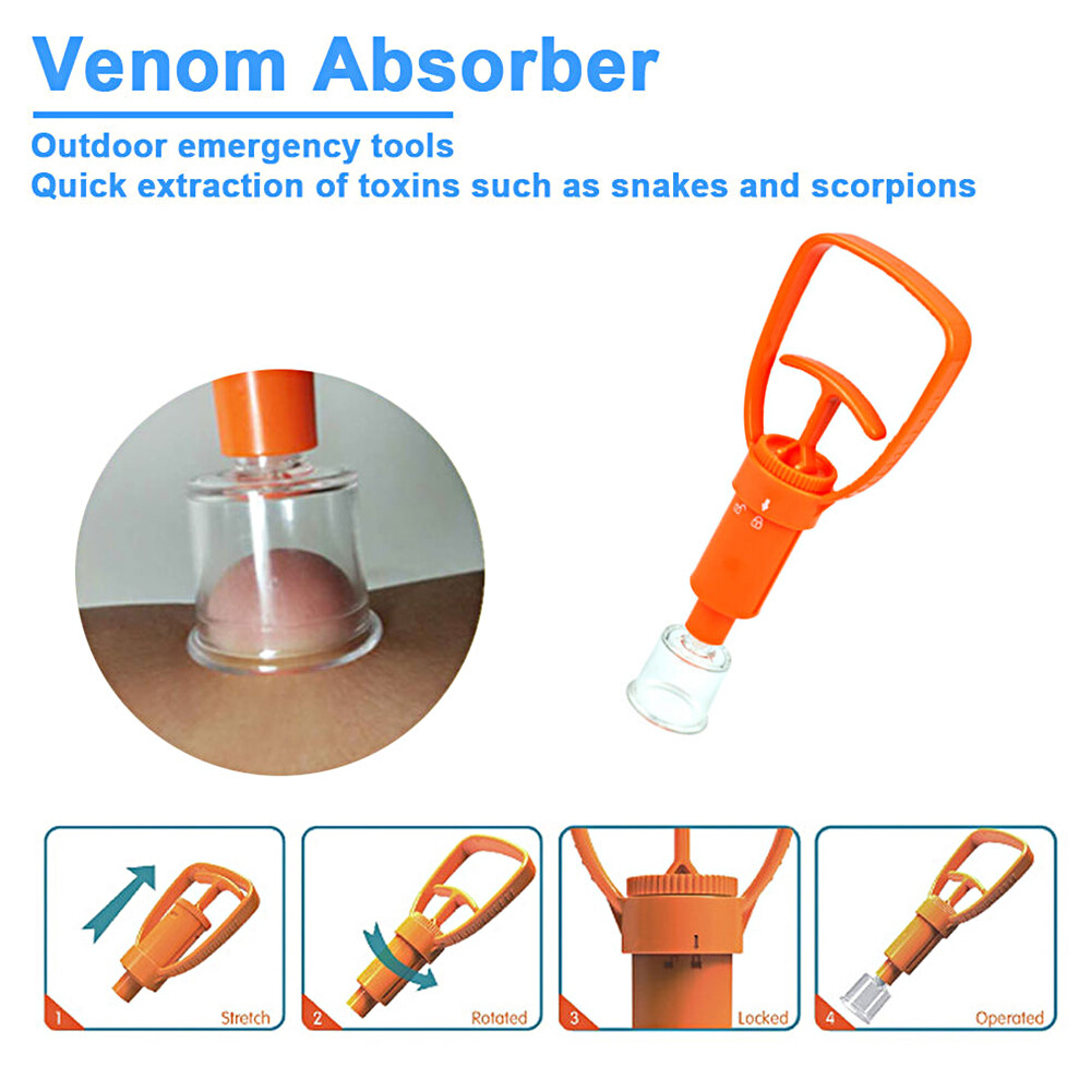 Versatile Robust Easy to Use Wilderness Snake & Bee Bite Vacuum Poison Extractor