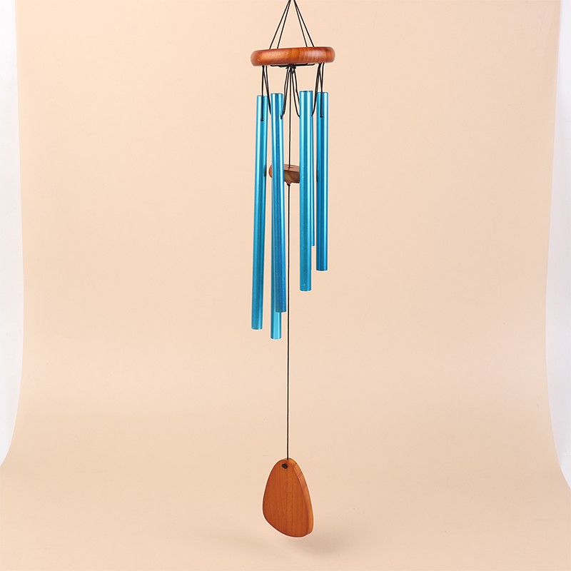 1Pc Classic 6 Tubes Aluminum Pipe Wind Chimes With Hook And Wooden Hanging Tag
