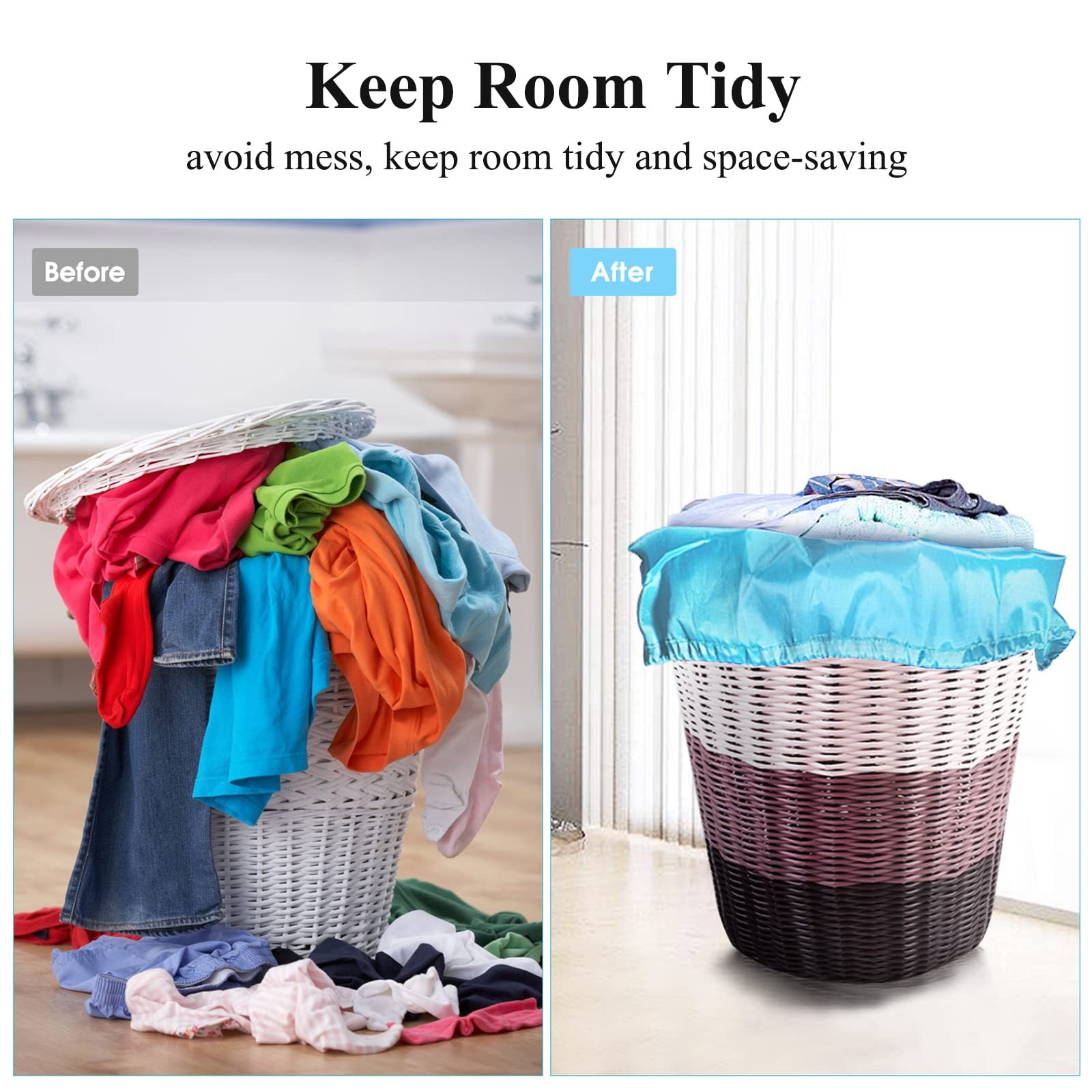 OTraki Extra Large Laundry Bag 2 Pack 28×45 inch, Turquoise Blue