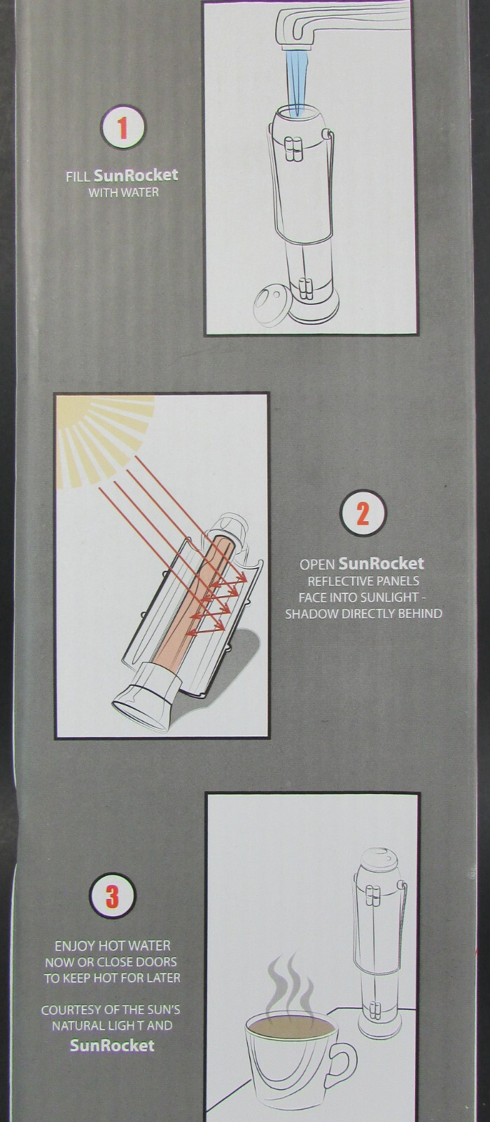 SunRocket 🟡 Solar Water Heater & Thermos NIB