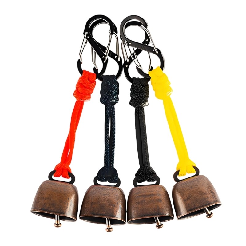 Outdoor Bear Bells Loud Cast Iron Cowbell For Hiking Camping And Pet Safety