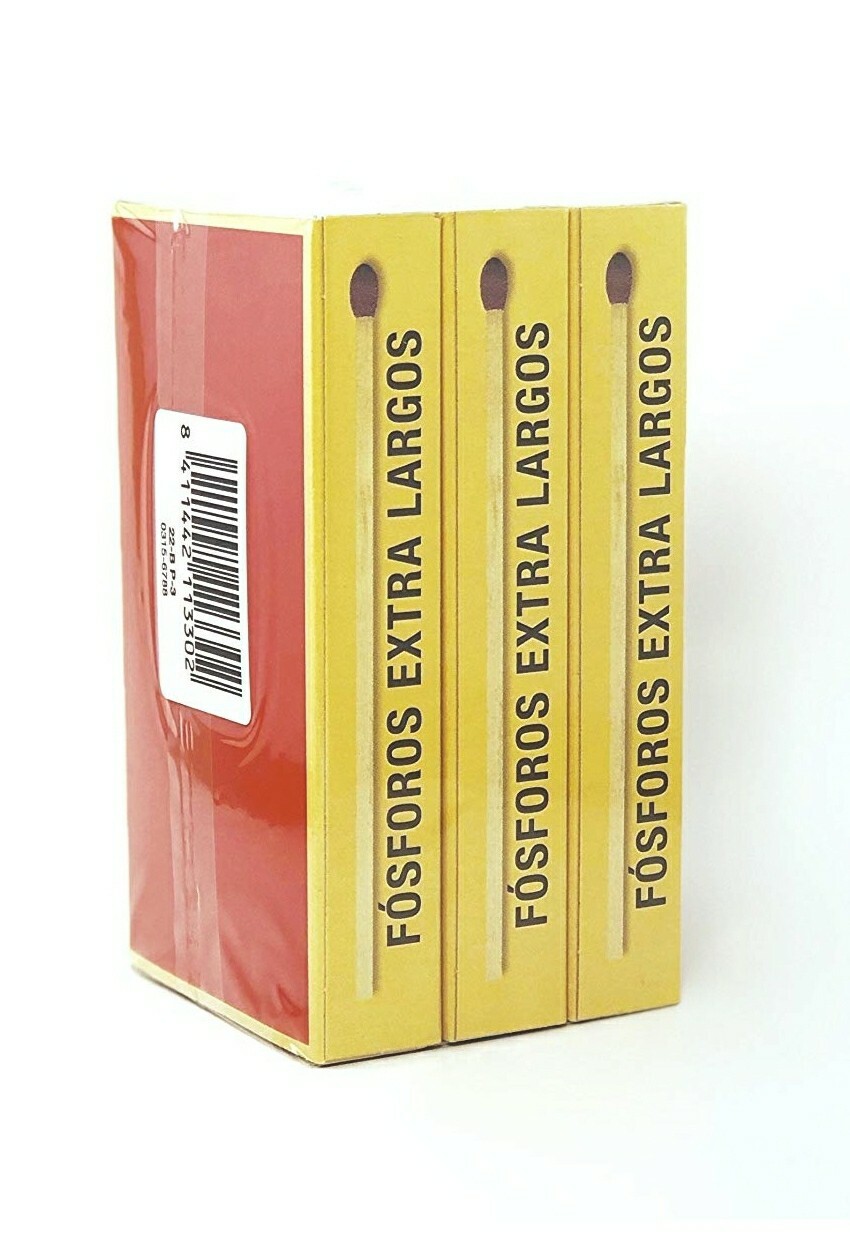 THREE STARS SWEDEN SAFETY MATCHES large 3.7 in/9.4cm