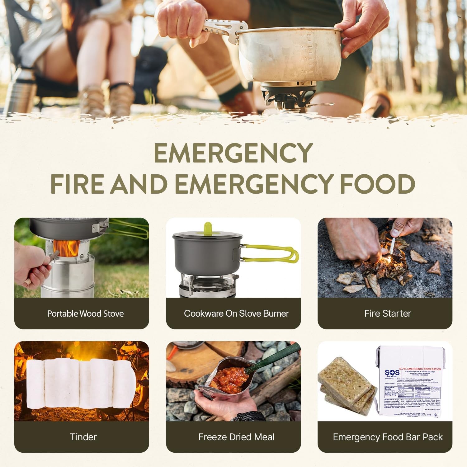 72-Hour Survival Kit | Emergency Bug Out Bag with First Aid, Water Filter, Food,