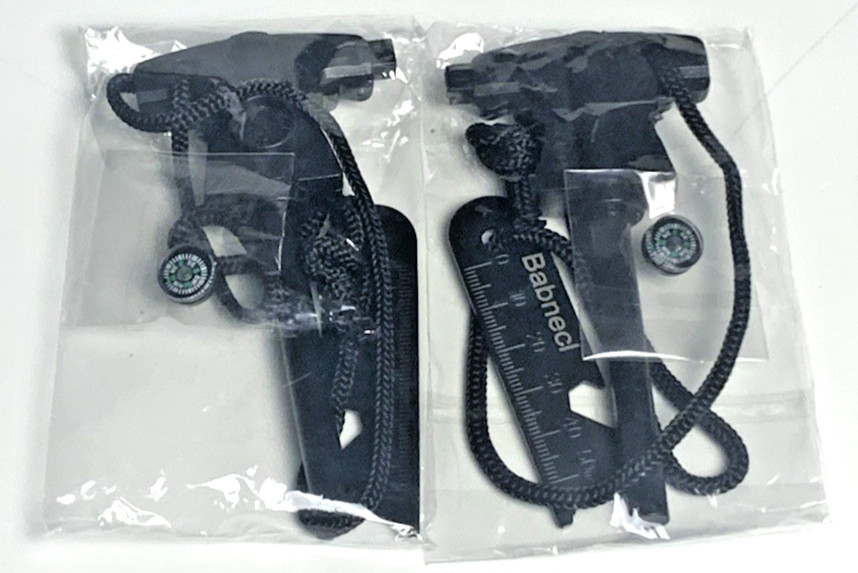 Survival Fire Starter Kit 2PK Steel Flint W/Striker 6-In-1 Multi-Tool New In Box