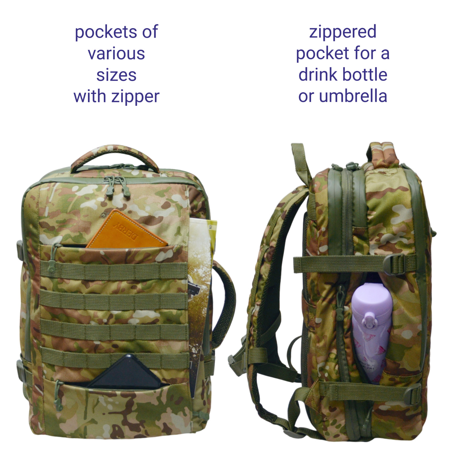 Empty Emergency Survival Tactical Travel Backpack 40L Family Comfort Rucksack