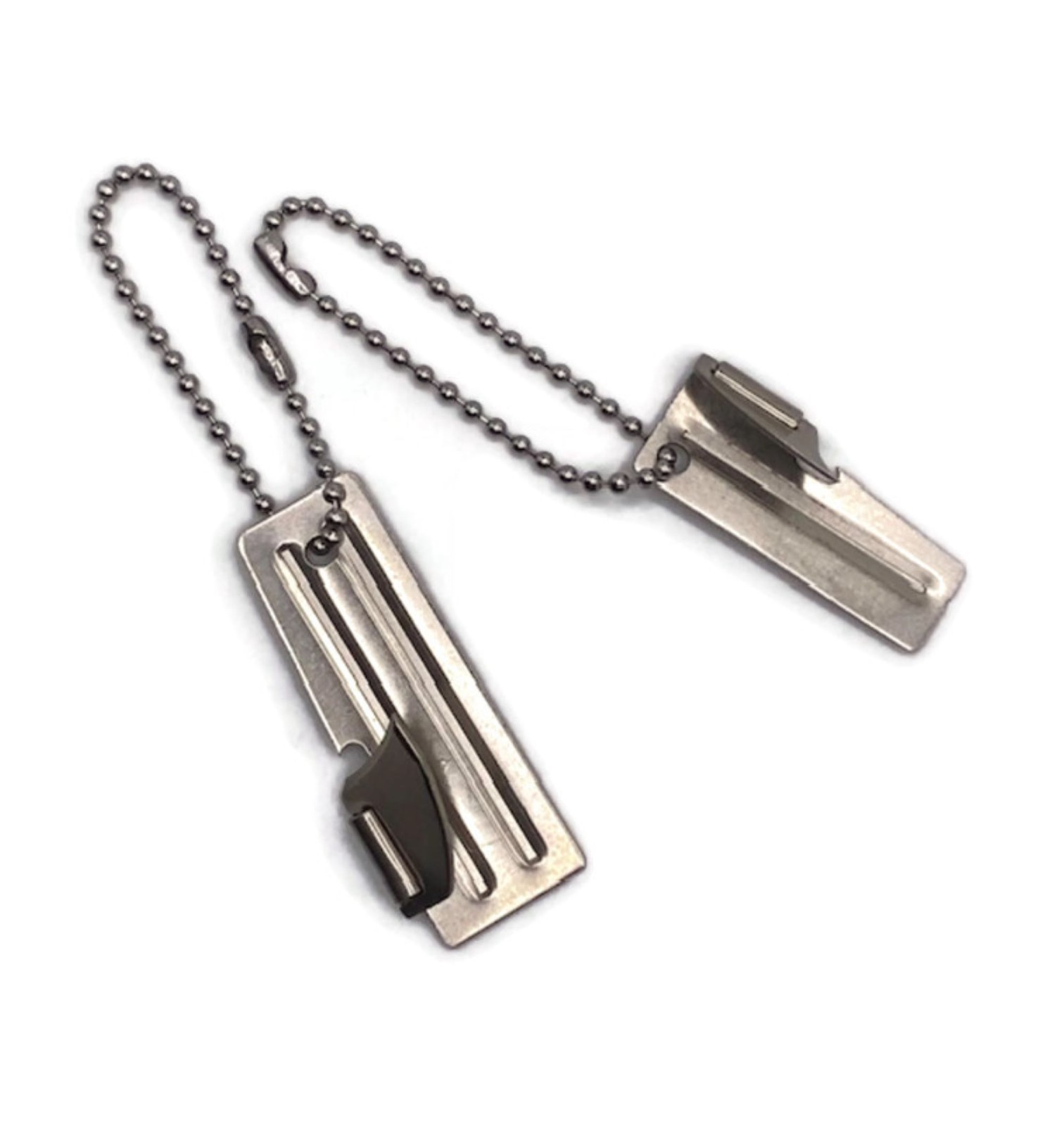 US Military Issue P38 & P51 Can Openers With 4½” Key Chain Or 1″ Key Ring