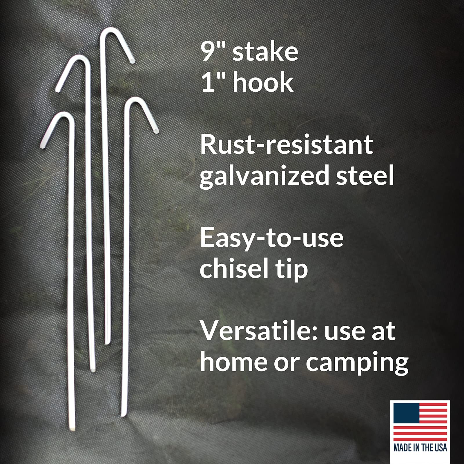 Pinnacle Mercantile 30 Pack Tent Stakes Metal Garden Edging Fence galvanized