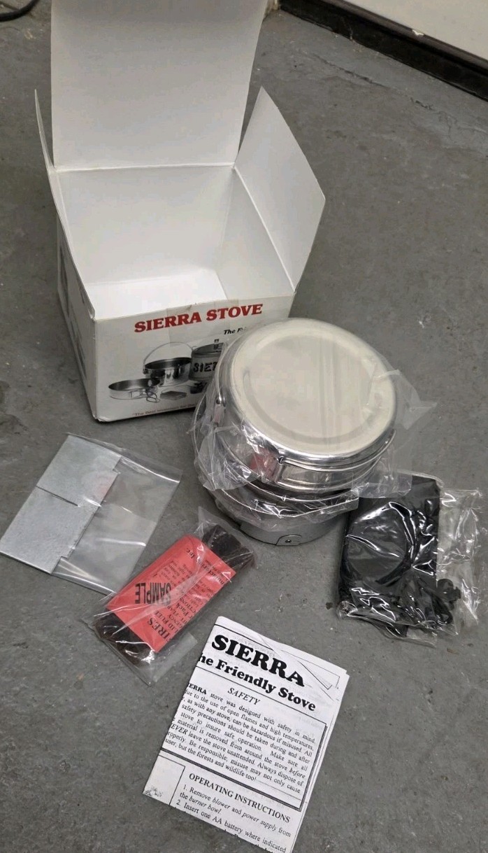 Vintage Sierra Stove solid fuel Camp Camping Backpacking stove ZZ Corp NIB
