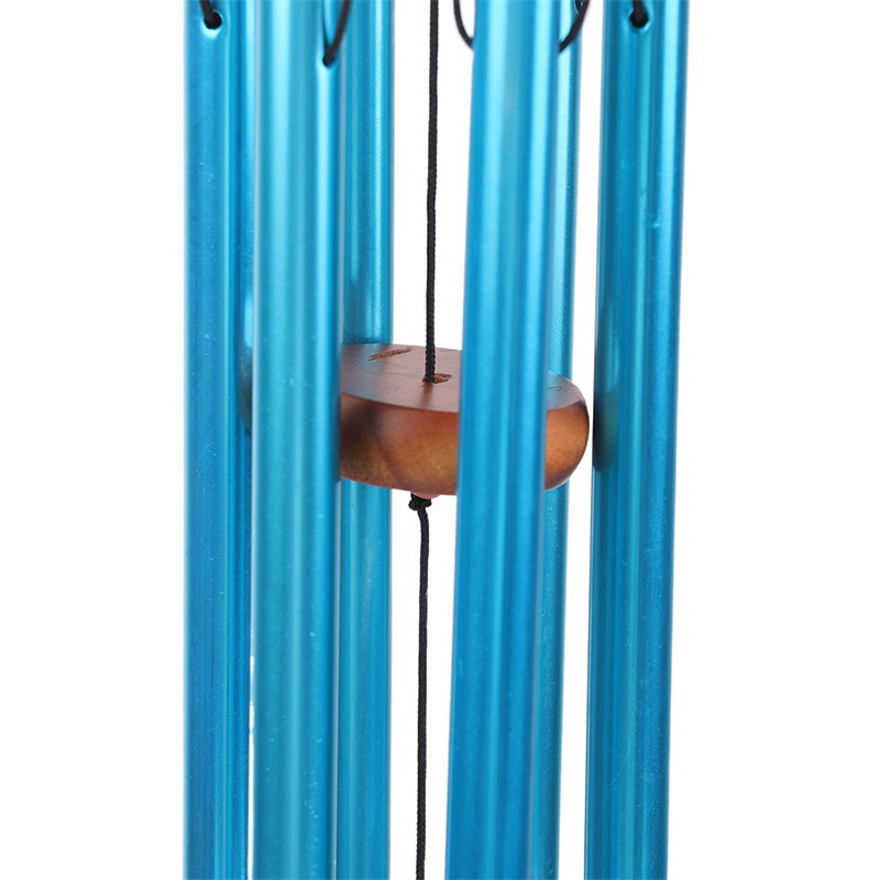 1Pc Classic 6 Tubes Aluminum Pipe Wind Chimes With Hook And Wooden Hanging Tag