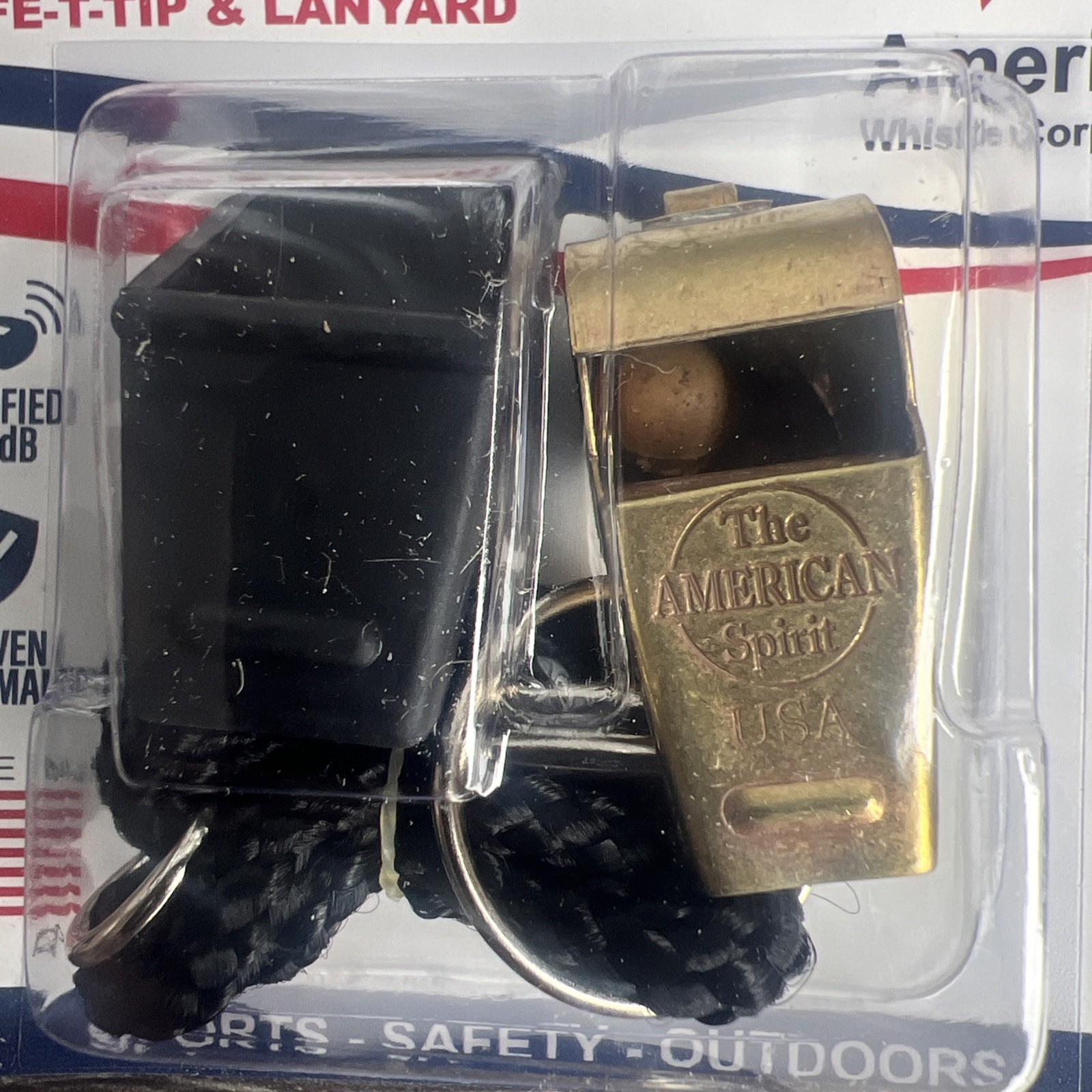 2 New AMERICAN SPIRIT SPORTS WHISTLE SOLID BRASS,NICKEL Made in the America