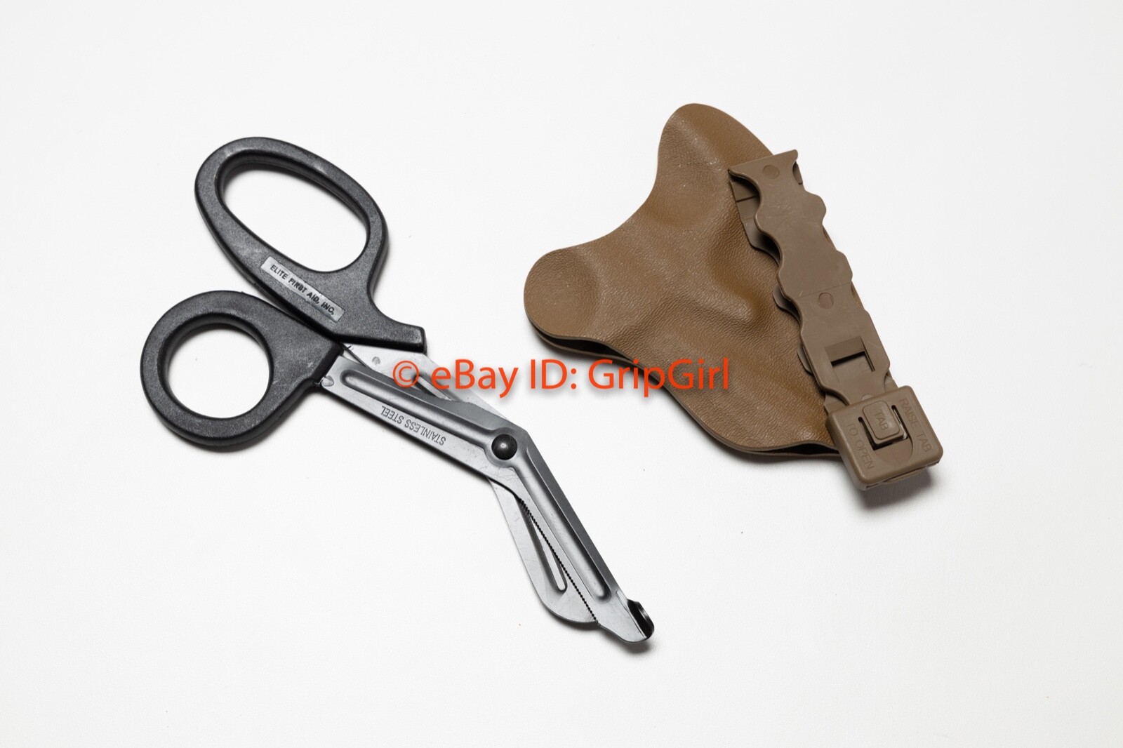 Black Trauma Shears+Coyote Kydex Sheath Holster TCCC Blow Out Kit Medic Gear EDC