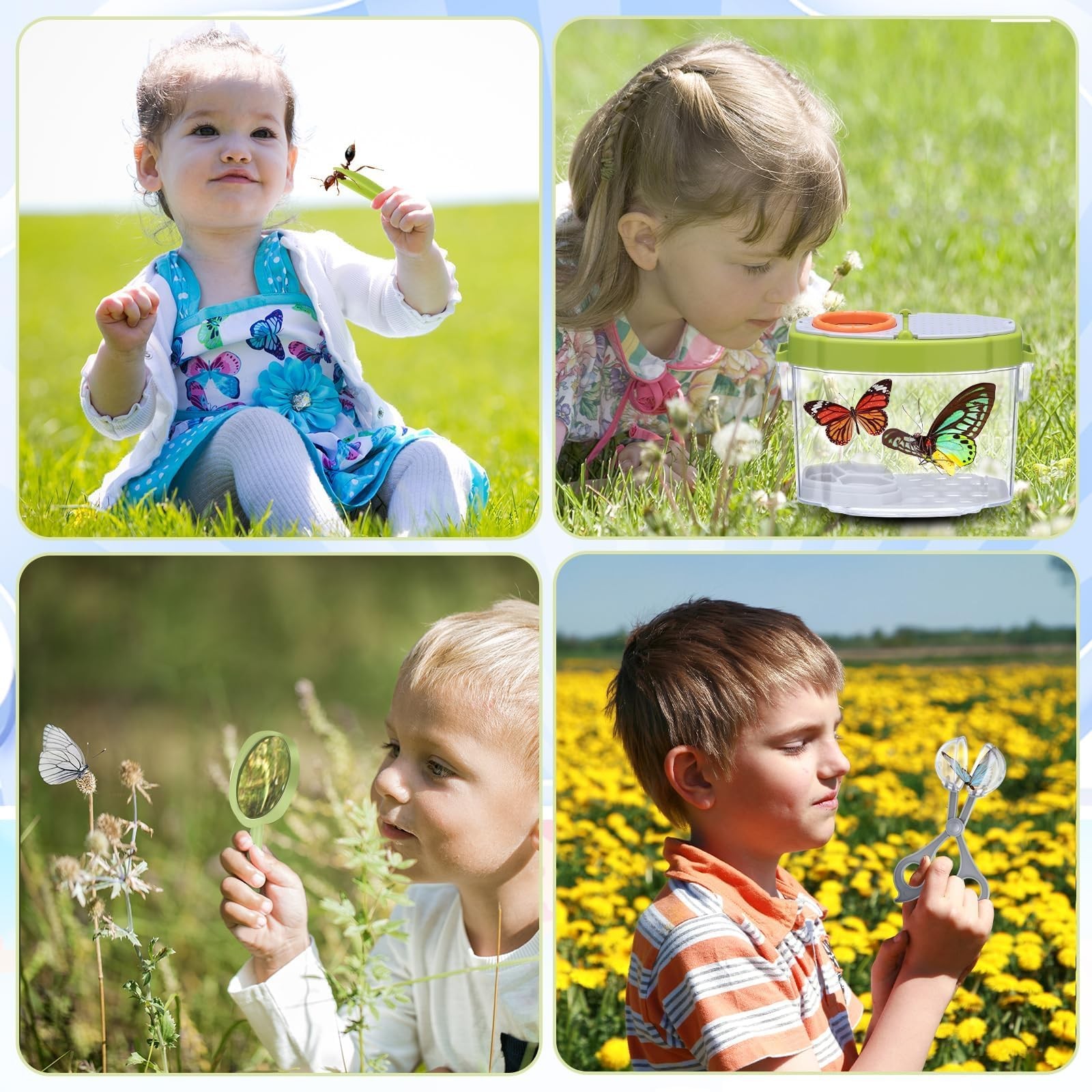 Cup Magnifiers for Kids Set, Magnifier Insects Collection Box, Insects Observation Box…