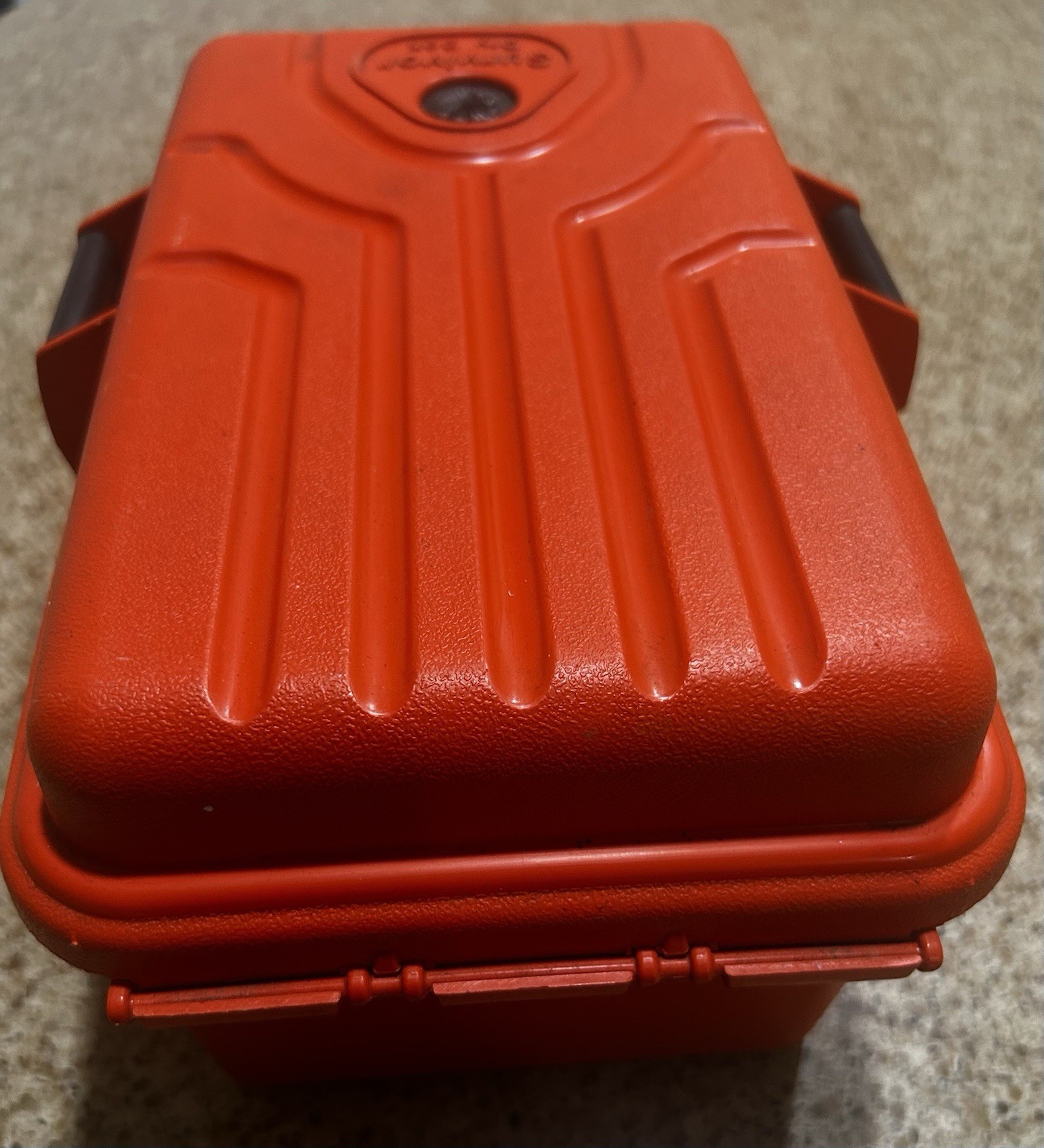 Survivor Dry Box Orange with O-Ring Seal Built in Compass Travel Camping Fishing